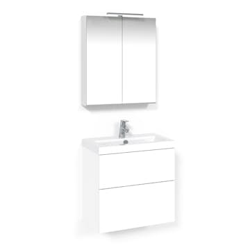 Möbelpaket Macro Design Charm Tvättställsskåp med Crown Spegelskåp