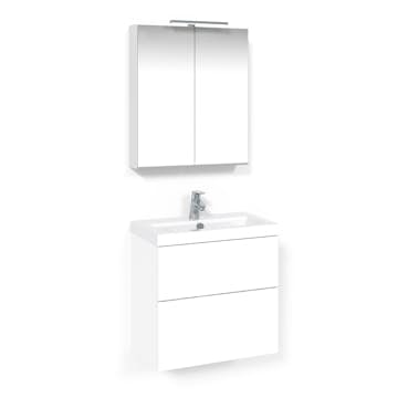 Möbelpaket Macro Design Charm Tvättställsskåp med Crown Spegelskåp