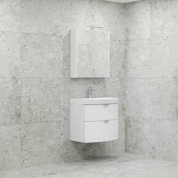 Möbelpaket Macro Design Heart Tvättställsskåp med Spegelskåp