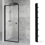 Duschpaket Macro Design Duschdörr Empire Linjeglas 885 med Hide Duschhylla