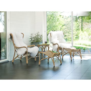 Loungeset Hillerstorp Praktö 2 Fåtöljer med Fotpall