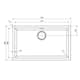 Diskho Lavabo Reginox Amsterdam 72 Black Silvery