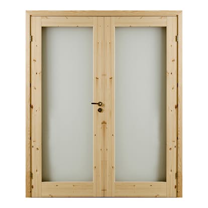 Pardörr GK Door Rakel Lika Delar Lackad Furu