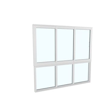 Skjutfönster med fast underdel Landskap Robust Vår och Höst 3-del