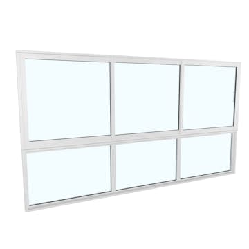 Skjutfönster med fast underdel Landskap Robust Året Runt 3-del