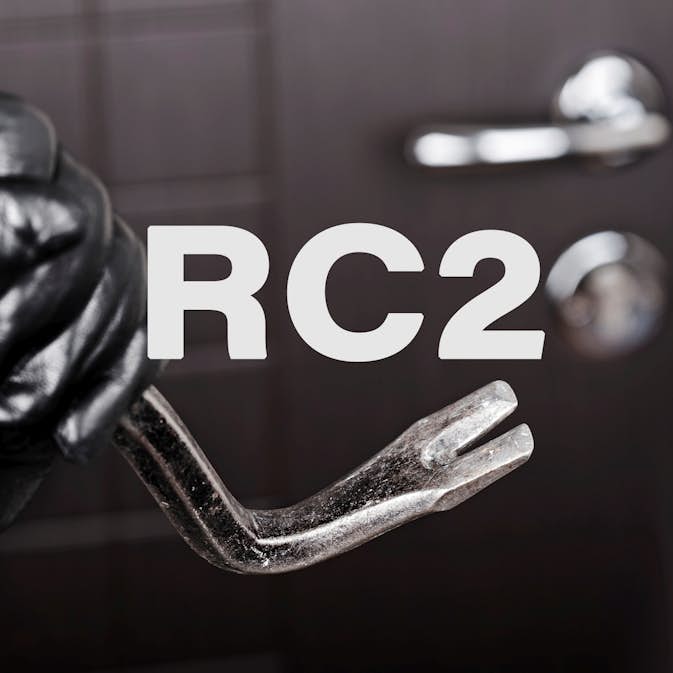 Säkerhetsklass RC2 Leksandsdörren Glasad Dörr