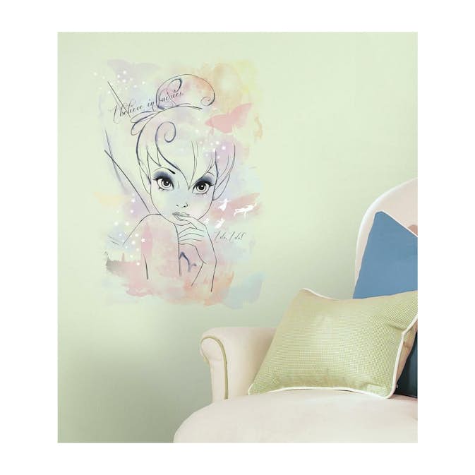 Väggdekor RoomMates Disney Fairies Tink 'I believe in Fairies' Watercolor