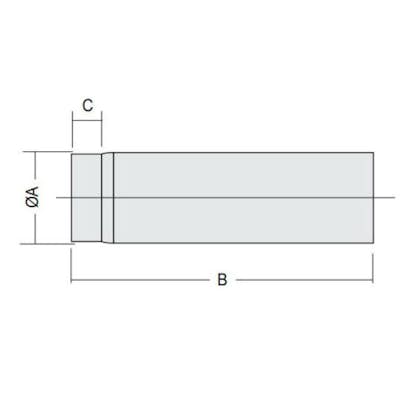 Rökrör Kaminexperten 1000 mm Svart 120