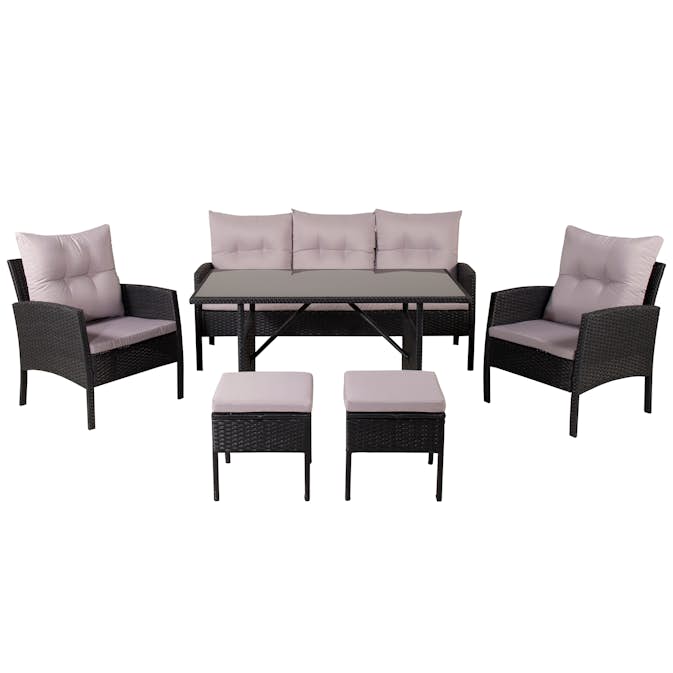 Soffgrupp Venture Home Kalle Svart/Grå Utomhus