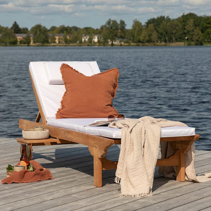 Solsäng Venture Home Ghana med Ställbart Ryggstöd, Teak Utomhus