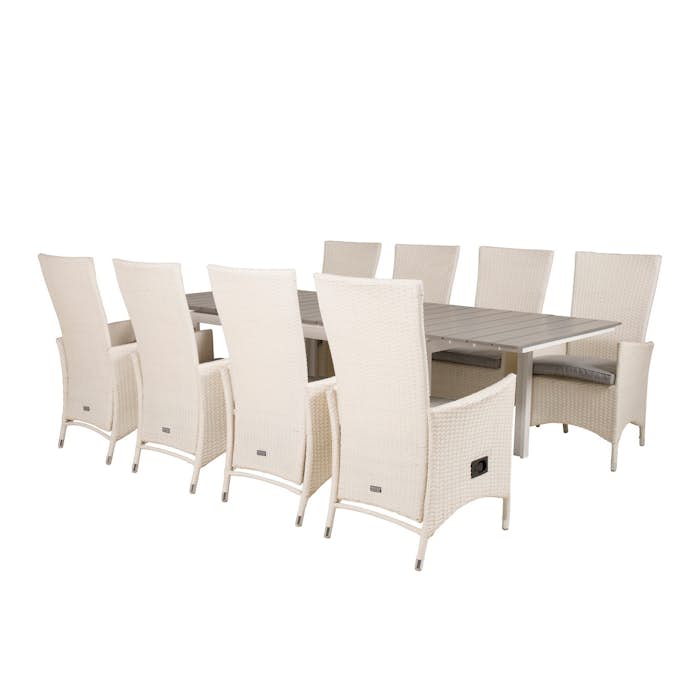 Matgrupp Venture Home Lova 160/240 med 8 Pishi Stolar