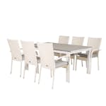 Matgrupp Venture Home Lova 160/240 med 6 Asta Stolar