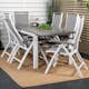 Matgrupp Venture Design Aleyna 160/240 med 6 Stolar
