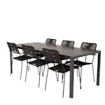 Matgrupp Utomhus Venture Home Bront 205/90 med 6 Leon KarmTrädgårdsstolar