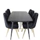 Matgrupp Venture Home Gold med 6 Velvet Deluxe Stolar