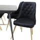 Matgrupp Venture Home Gold med 6 Velvet Deluxe Stolar