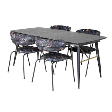 Matgrupp Venture Home Guld med 4 Aris Stolar