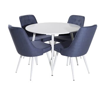 Matgrupp Venture Home Plake med 4 Vera Stolar Polyestertyg Runt