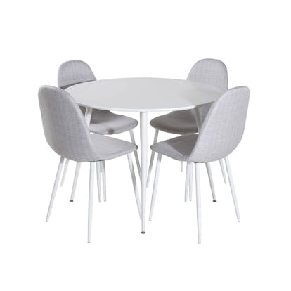 Matgrupp Venture Home Plake med 4 Pobbie Stolar Polyestertyg Runt