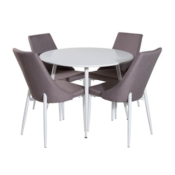 Matgrupp Venture Home Plake med 4 Laura Stolar Polyestertyg Runt