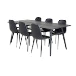 Matgrupp Venture Home Salt med 6 Pobbie Stolar Läder