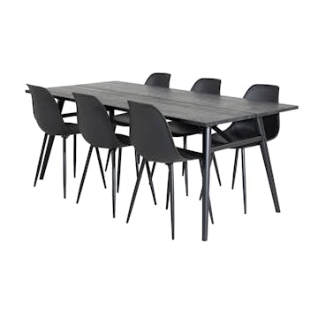 Matgrupp Venture Home Salt med 6 Pop Stolar