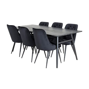 Matgrupp Venture Home Salt med 6 Vera Stolar Sammet