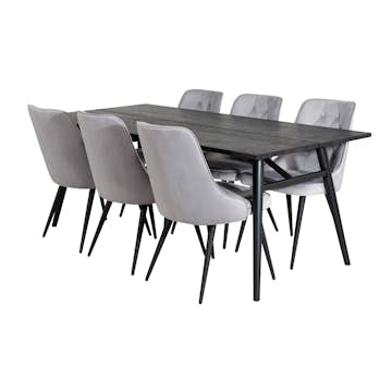 Matgrupp Venture Home Salt med 6 Vera Stolar Sammet