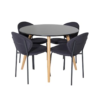 Matgrupp Venture Home Plake med 4 Valor Stolar Runt