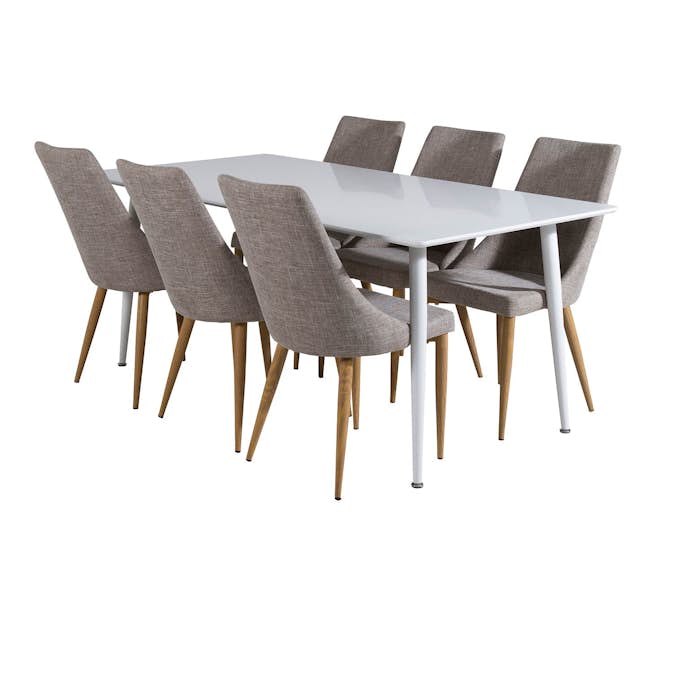 Matgrupp Venture Home Pobbie med 6 Laura Stolar Polyestertyg