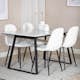 Matgrupp Venture Home Estelle 140 med 4 Pooya Stolar
