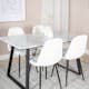 Matgrupp Venture Home Estelle 140 med 4 Pooya Stolar