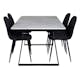 Matgrupp Venture Home Estelle 140 med 4 Pobbie Stolar PolyEstelletyg