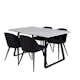 Matgrupp Venture Home Estelle 140 med 4 Valentina Stolar PolyEstelletyg