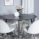 Matgrupp Venture Home Dipp Ø115 cm med 4 Wrinkles Stolar