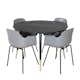 Matgrupp Venture Home Dipp Ø115 cm med 4 Comfort Stolar