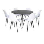 Matgrupp Venture Home Dipp Ø115 cm med 6 Polar Plast Stolar