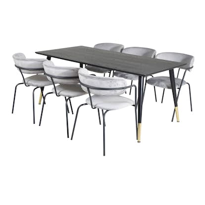 Matgrupp Venture Home Dipp med 6 Arrow Stolar
