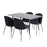 Matgrupp Venture Home Dipp med 4 Wrinkles Stolar