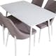 Matgrupp Venture Home Pobbie med 4 Laura Stolar Polyestertyg