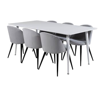 Matgrupp Venture Home Pobbie med 6 Valentina Stolar Manchester