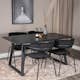 Matgrupp Venture Home Ina med 4 Aris Stolar Sammet