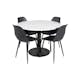 Matgrupp Venture Home Roxanna med 4 Pop Stolar Runt