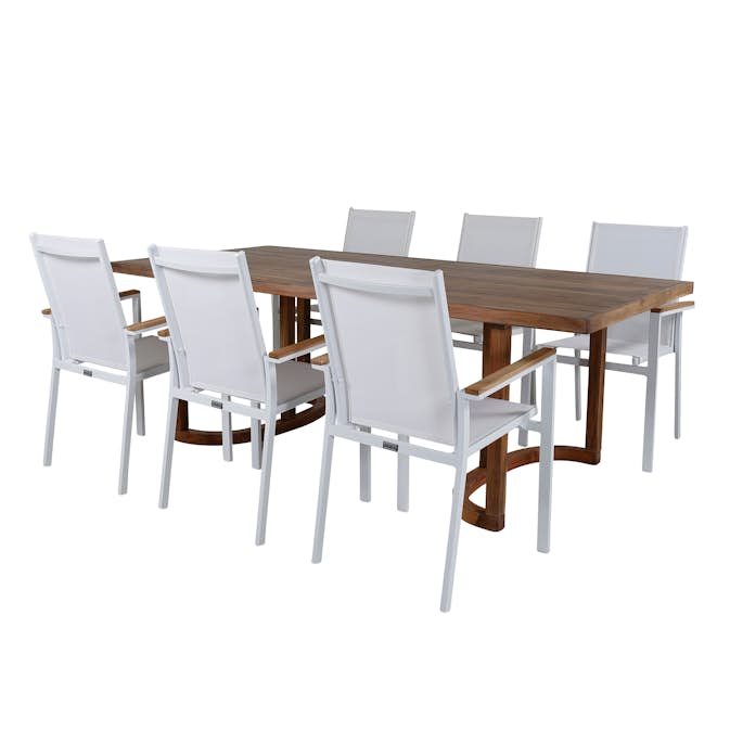 Matgrupp Venture Design Elvira med 6 Telly Matstolar