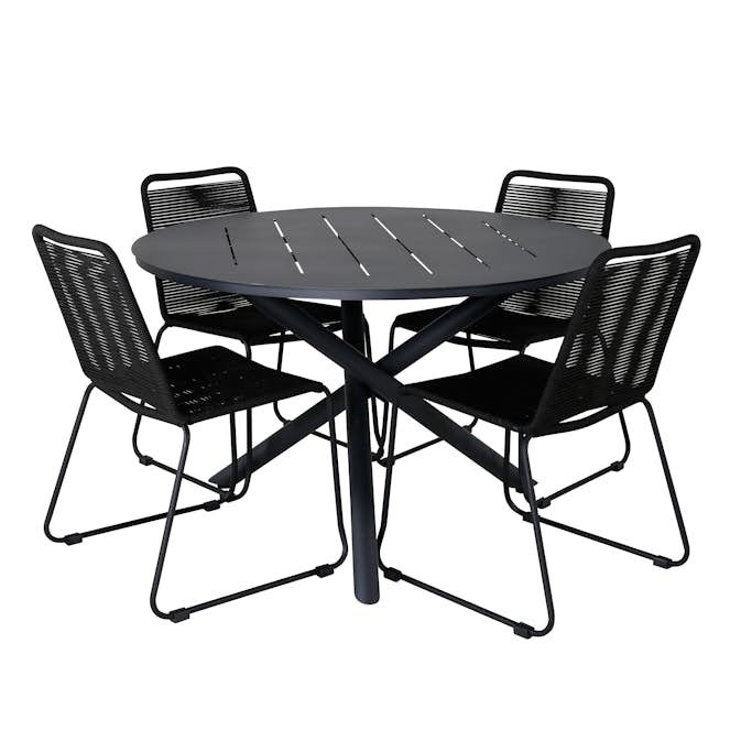 Matgrupp Venture Home Ande med 4 Minos Matstolar Stapelbar