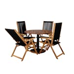 Matgrupp Venture Home Canne med 4 Jimbo Vikbara Matstolar