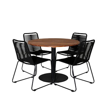 Matgrupp Venture Home Cot med 4 Lindos Stolar