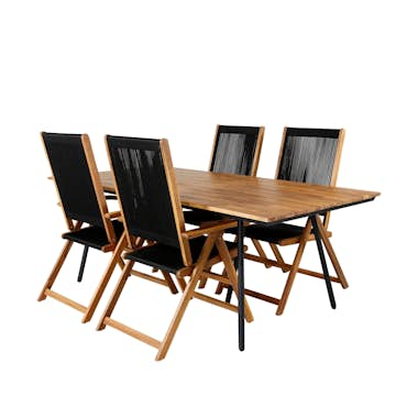 Matgrupp Venture Home Chane med 4 Jimbo Vikbara Matstolar