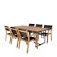Matgrupp Venture Home King med 6 Veni Stapelbara Matstolar