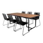 Matgrupp Venture Home King med 6 Lumi Stapelbara Matstolar